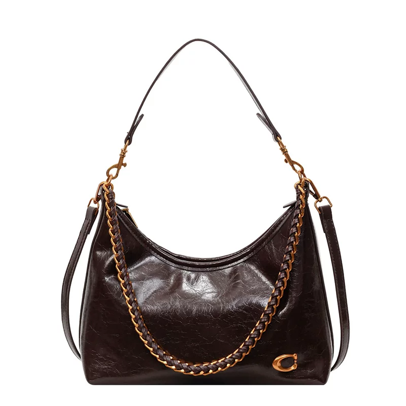 Versatile Shoulder Crossbody Bag - Brown